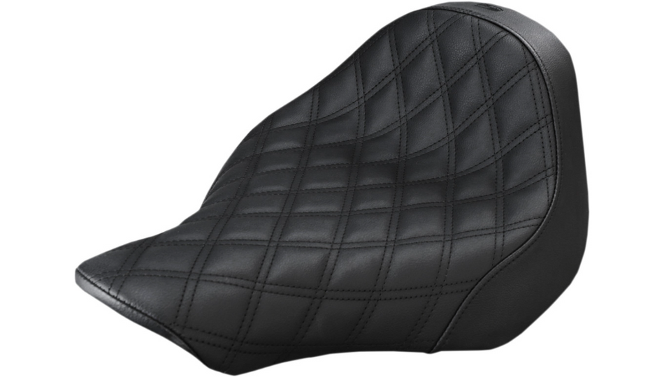 Saddlemen Renegade Lattice Stitch SaddleHyde Solo Black Seat 4 Harley 13-17 FXSB