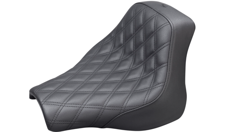Saddlemen Renegade Lattice Stitch Solo Black Seat 4 Harley 18-23 FXFB/FXFBS