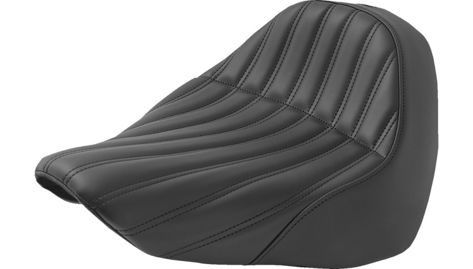 Saddlemen Knuckle Ribbed Solo Black SaddleHyde Seat 4 Harley 18-23 FLFB/FLFBS