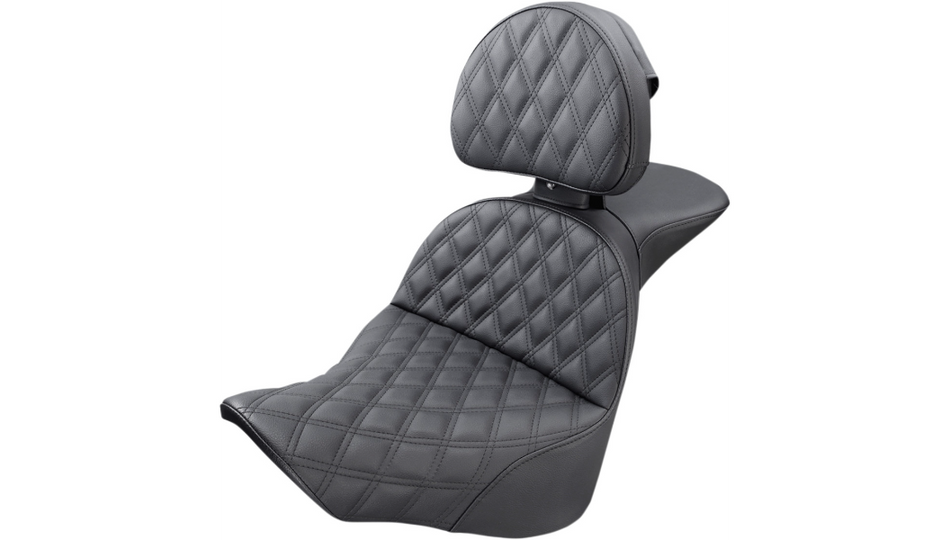 Saddlemen Explorer LS Touring Harley Seat W/ Backrest for 18-23 FL/FX 818-27-030LS