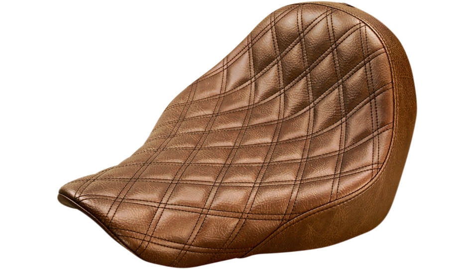 Saddlemen Renegade Lattice Stitch Solo Brown Seat 4 Harley 18-23 FLSB/FXLR/FXLRS