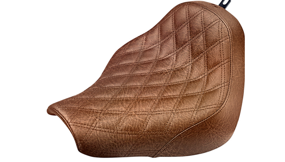 Saddlemen Renegade Lattice Stitch Solo Brown Seat 4 Harley 18-20 FXBR/FXBRS