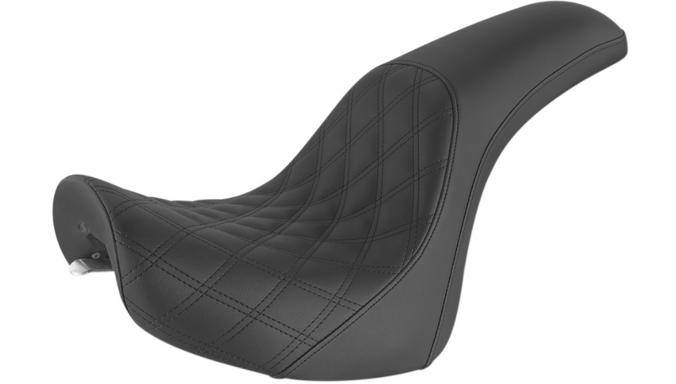 Saddlemen Profiler Lattice Stitch Black Seat 4 Harley Softail 00-07 FXSTD