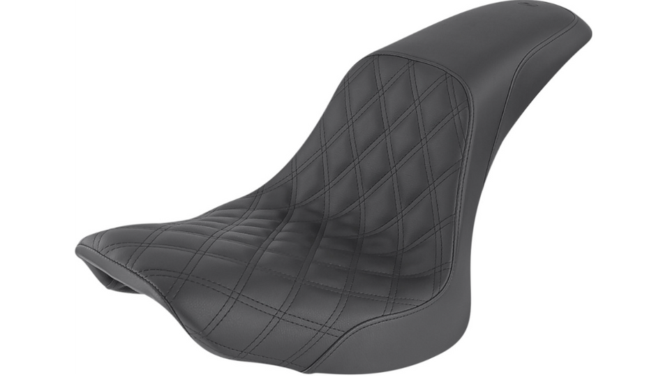 Saddlemen Profiler Lattice Stitch Black Seat 4 Harley Softail 06-17 FLSTC/FLSTN