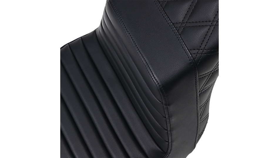 Saddlemen Step-Up Black Front TR Rear LS Harley Seat for 13-17 FXSB