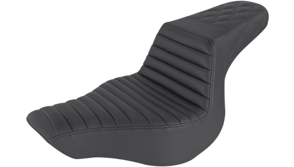 Saddlemen Step-Up Black Front TR Rear LS Harley Seat for 13-17 FXSB