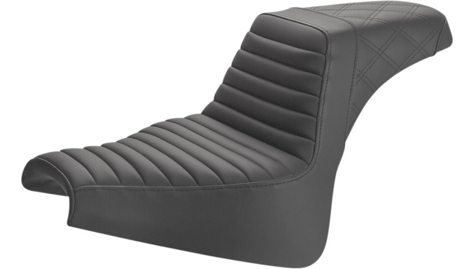 Saddlemen Step-Up Black Front TR Rear LS Harley Seat for 18-22 Softail