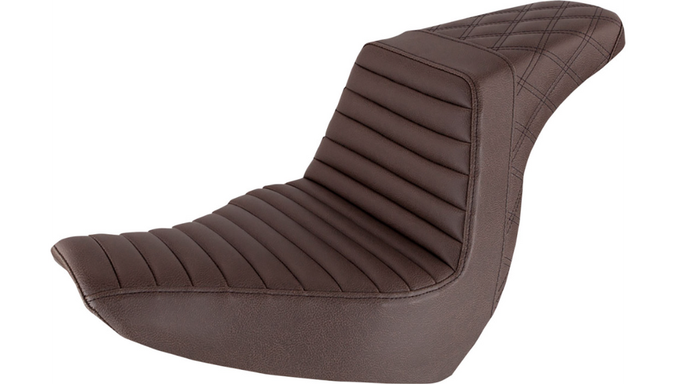 Saddlemen Step-Up Brown Front TR Rear LS Harley Seat for 18-22 Softail