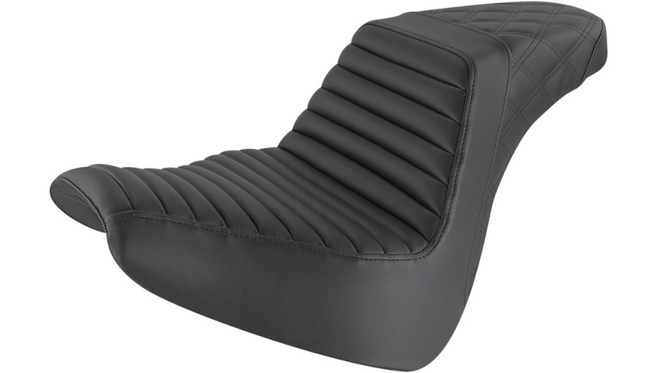 Saddlemen Step-Up Black Front TR Rear LS Harley Seat for 18-22 FXBR/FXBRS