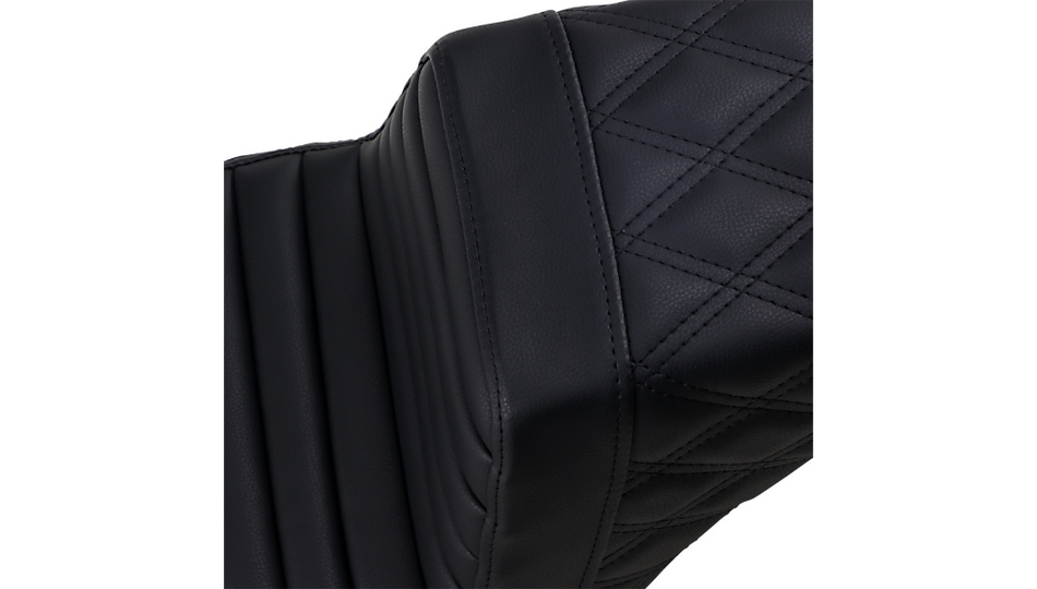 Saddlemen Step-Up Black Front TR Rear LS Harley Seat for 18-22 FXBB/FXBBS