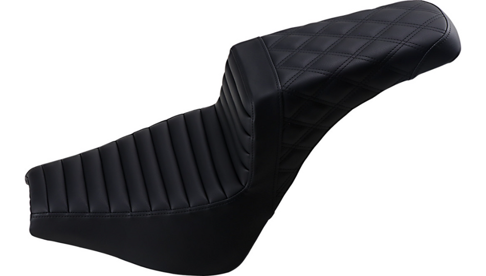 Saddlemen Step-Up Black Front TR Rear LS Harley Seat for 18-22 FXBB/FXBBS