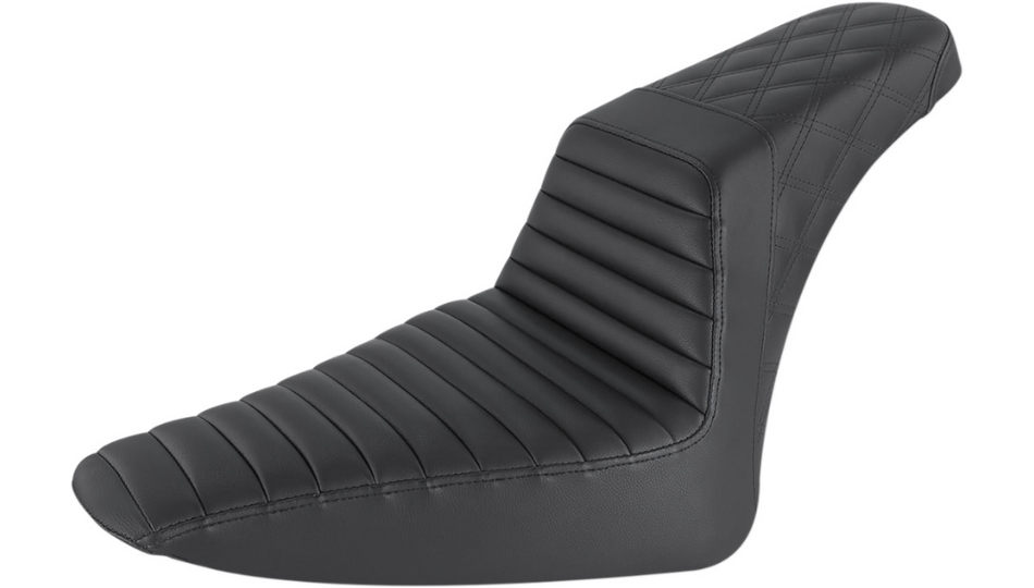 Saddlemen Step-Up Black Front TR Rear LS Harley Seat for 12-17 FLS 11-13 FXS