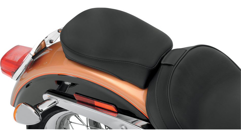 Drag Solo Black Optional Smooth Harley Wide Pillion Pad Seat for FXD/FLD 06-17