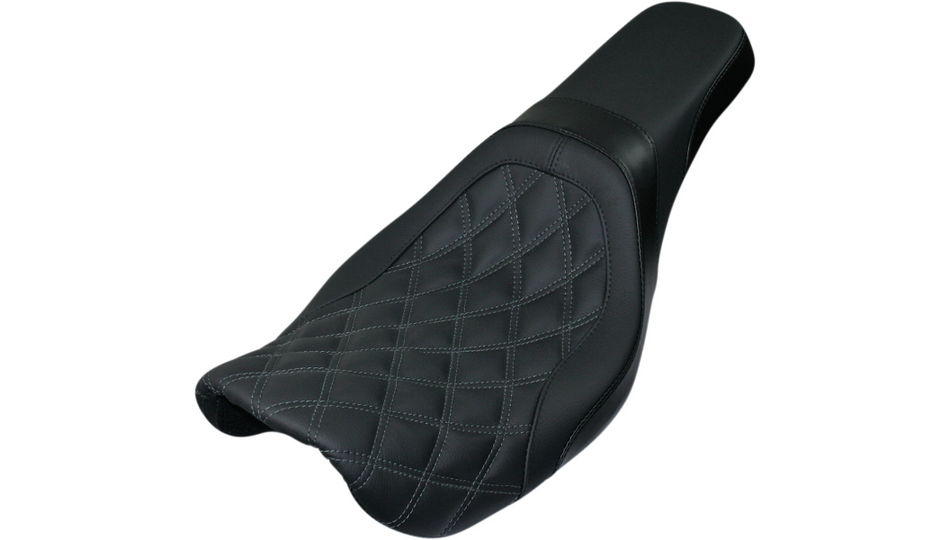 Danny Gray Weekday 2-Up Double Diamond Stitch Seat 4 Harley 06-17  Dyna Glide