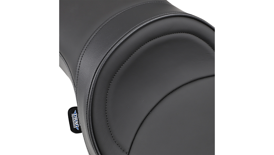 Drag Low-Profile Touring Mild Stitch Black Seat 4 Harley 06-22  XL Models