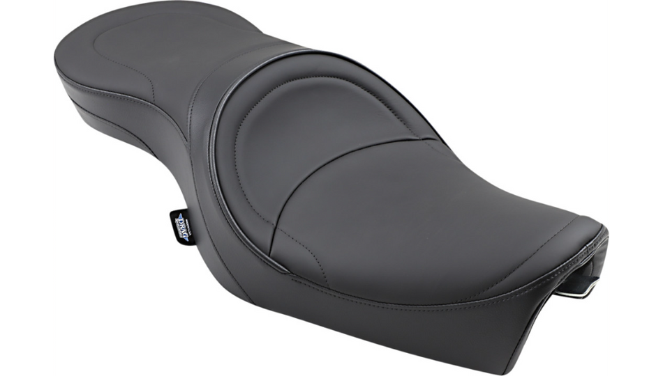 Drag Low-Profile Touring Mild Stitch Black Seat 4 Harley 06-22  XL Models