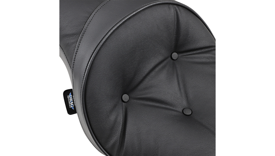 Drag Low-Profile Touring Pillow-Style Black Seat 4 Harley 06-22  XL Models