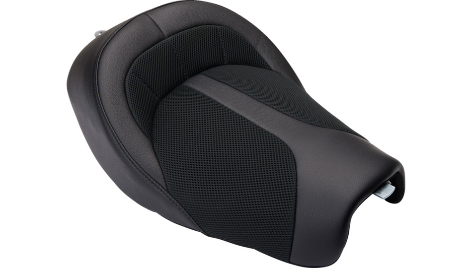 Danny Gray BigIST Solo Black Leather Air Seat 4 Harley 04-21 XL Models