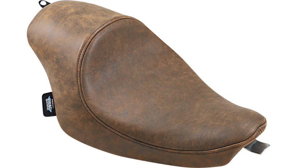 Drag Specialties 3/4 Solo Distressed Brown Leather Seat 4 Harley 04-22 XL Models