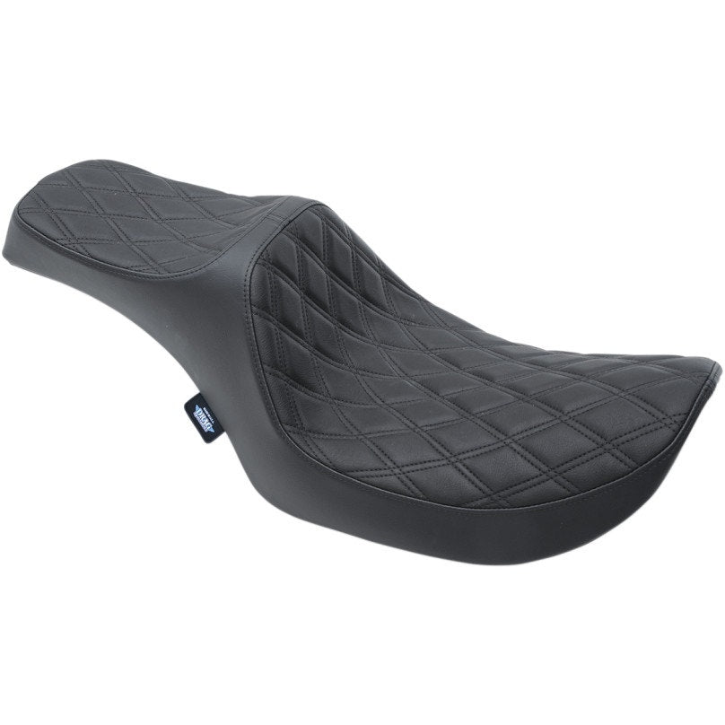 Drag Specialties Black Double Diamond Predator 3 Seat Saddle 82-94 Harley FXR