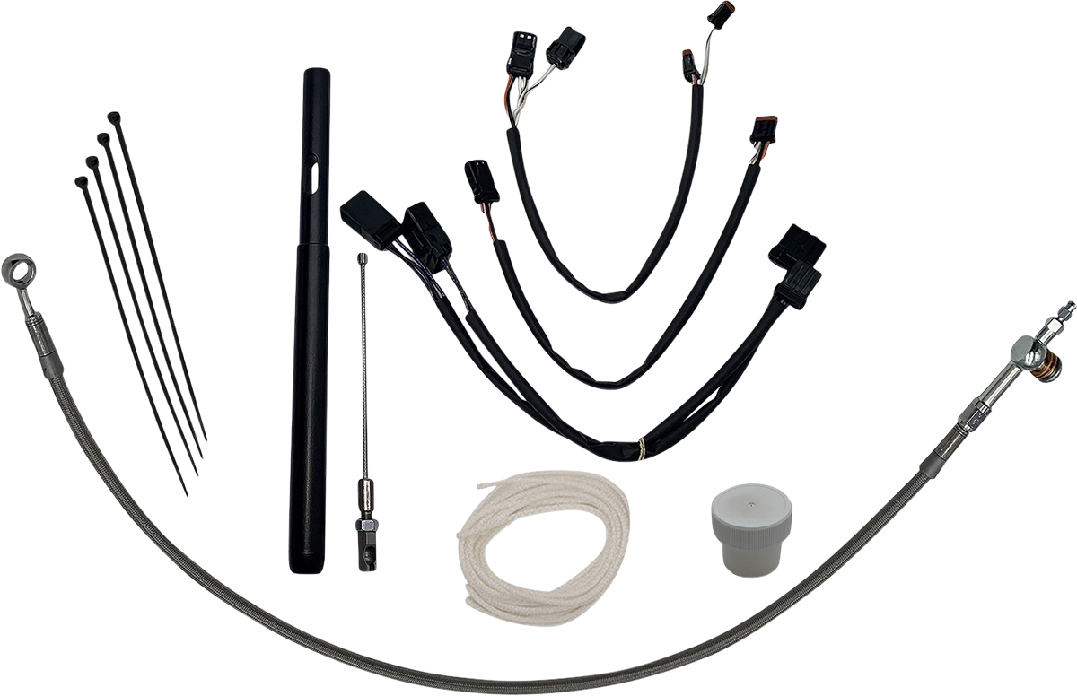 FBI Fat Baggers Control Installation Kit for 2014-2023 Harley-Davidson Touring - FLHR '21 / Chrome / 16"