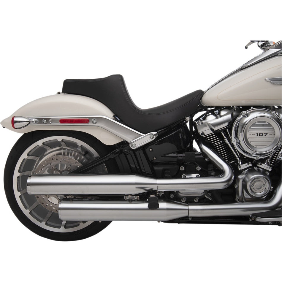 Drag Specialties Silver Diamond Predator III 2Up Vinyl Seat Harley Softail 18-Up