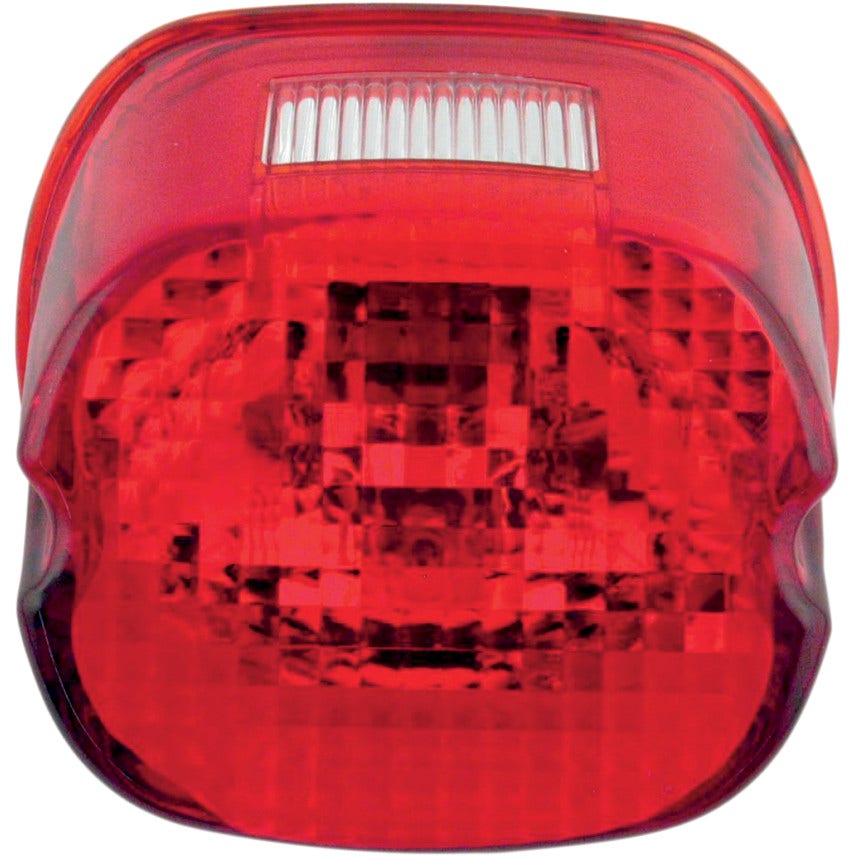 Drag Specialties Red Laydown Taillight Lens With No Tag Window Harley 03-18