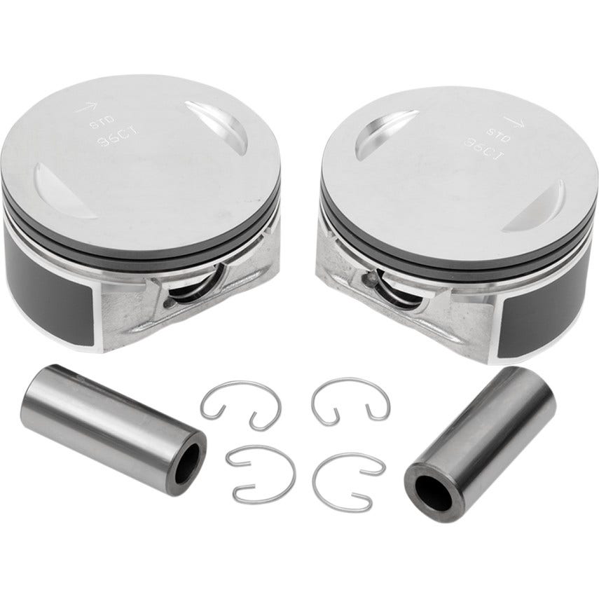 Drag Replacement Piston Kit + .005 For Harley 07-13 Twin Cam 96" Motor 9.2:1 0911-0018