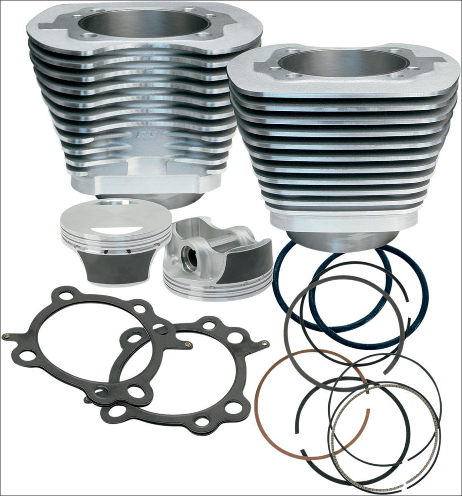 S&S Cycle 97" CI Big Bore Cylinder Kit Silver 9.7:1 Compression 99-06 Harley