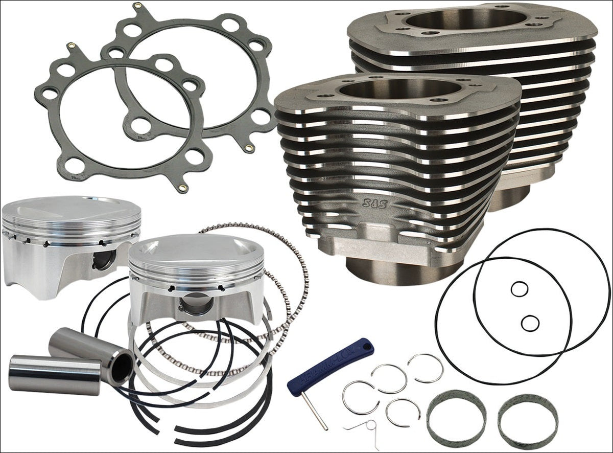 S&S Black Wrinkle 98" Big Bore Cylinder Kit for Harley Twin Cam Models 1999-2006 | 910-0481