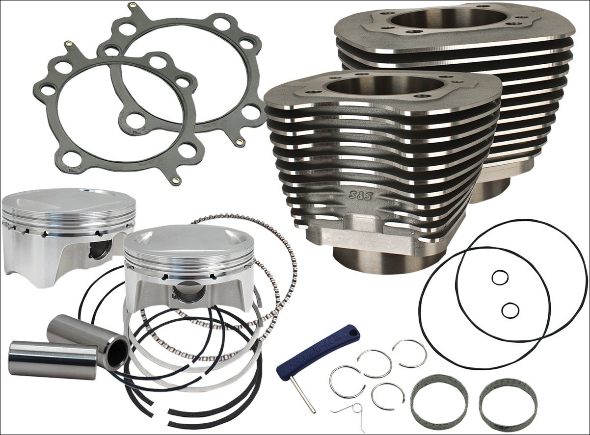 S&S Black Wrinkle 98" Big Bore Cylinder Kit for Harley Twin Cam Models 1999-2006 | 910-0481