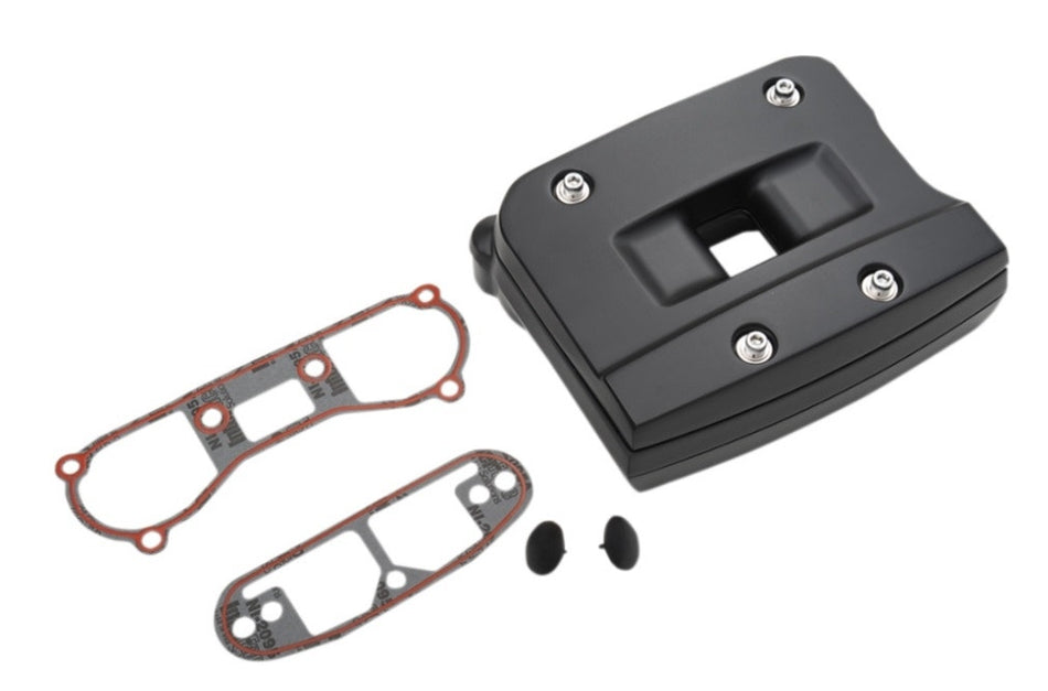 Drag Specialties Black Rocker Box Cover Kits for Harley 92-99 Evolution Models