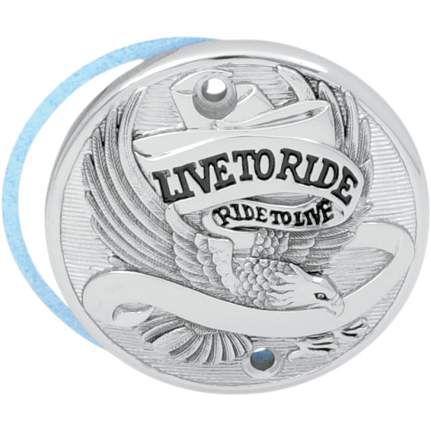 Drag Chrome Live to Ride 2 Hole Points Cover for Harley Sportster XL 86-03