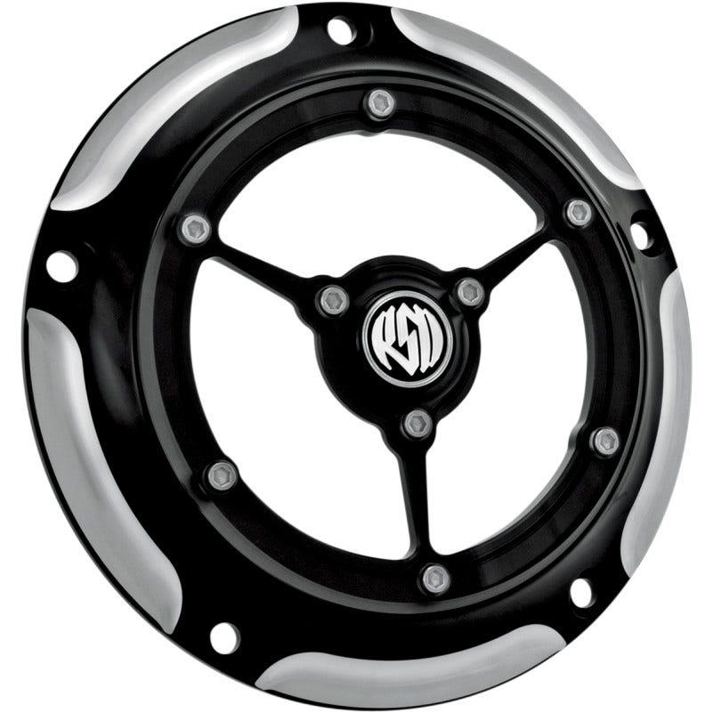 Roland Sands RSD Black Contrast Cut Clarity 5 Hole Derby Cover Harley T/C 99-14