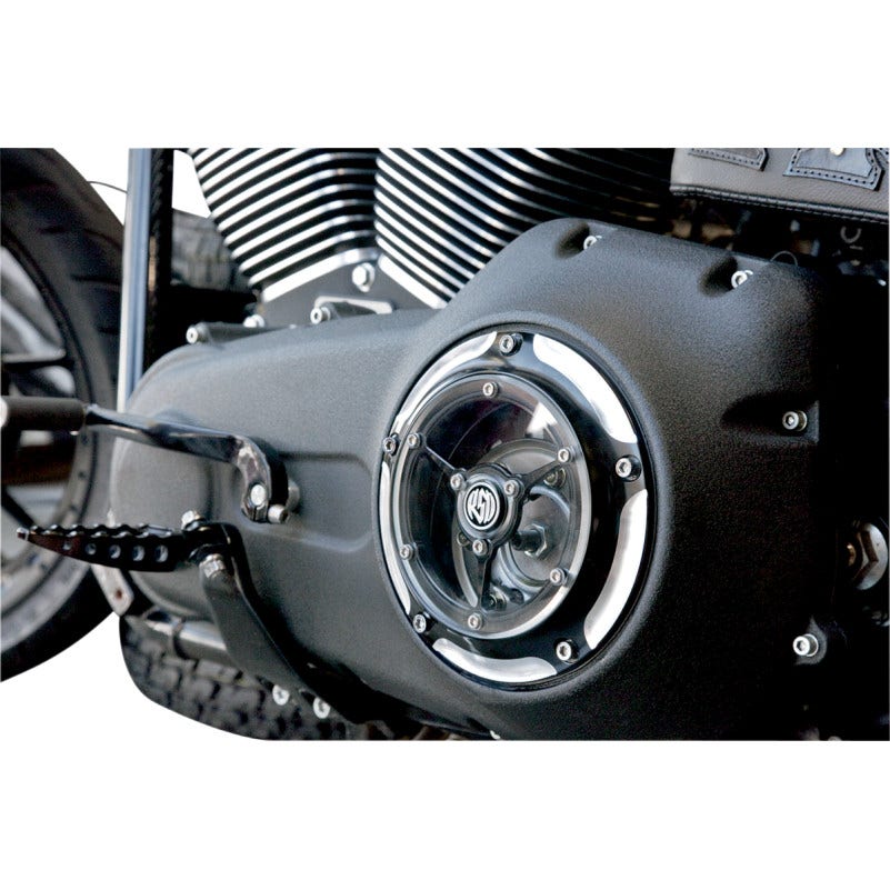 Roland Sands RSD Black Contrast Cut Clarity 5 Hole Derby Cover Harley T/C 99-14
