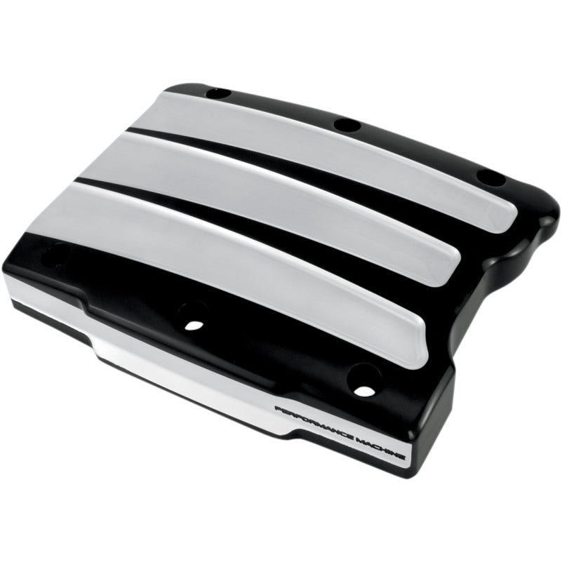 Performance Machine Black Contrast Cut Scallop Rocker Box Covers Harley Twin 99-17