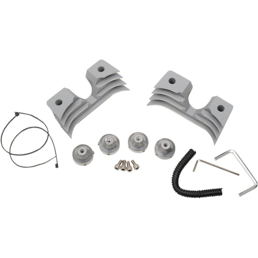 Drag Silver Finned Spark Plug Head Bolt Covers Harley Sportster 04-17 XL