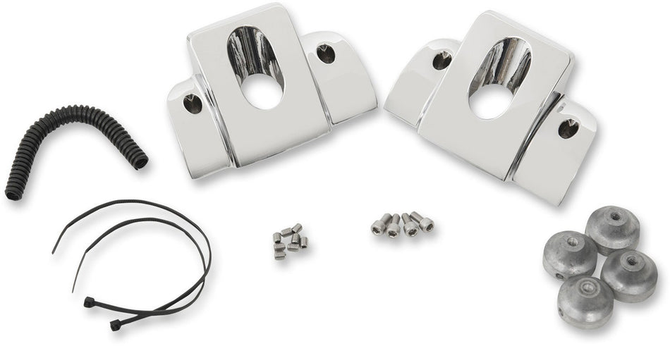 Drag Smooth Chrome Spark Plug Head Bolt Covers Harley Twin Cam 99-17 0940-1317