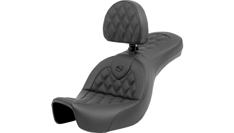 Saddlemen Road Sofa LS Seat W/ Backrest 4 Harley 06-17 FXD Models