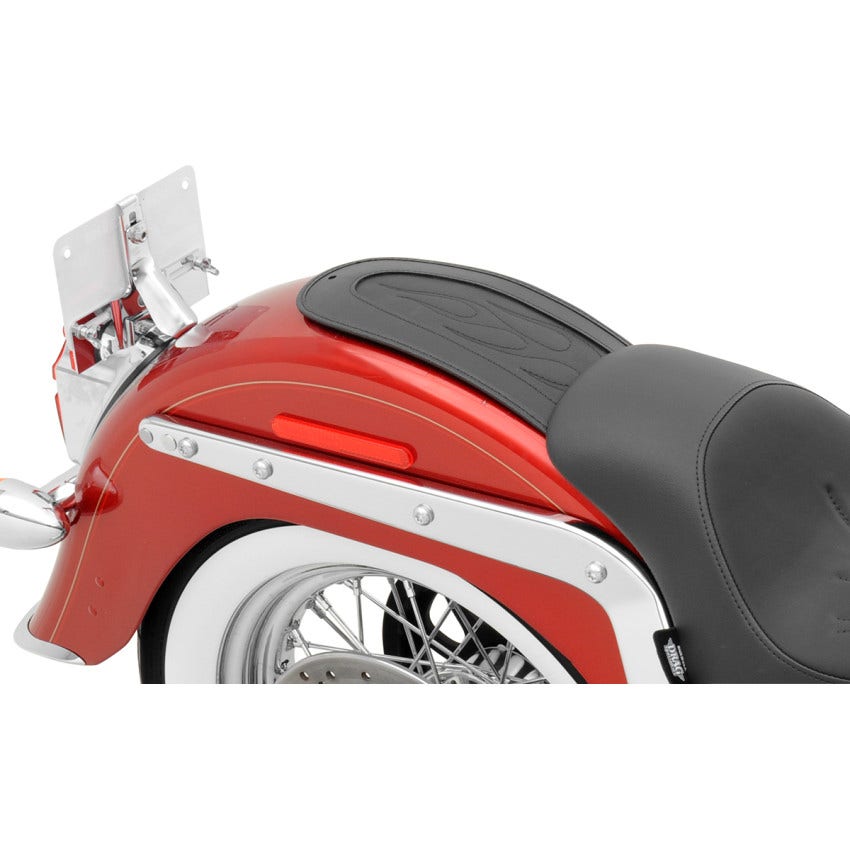 Drag Fender Skin W/Flame Stitch Auto-Grade Vinyl Center for Harley 05-17 Softail