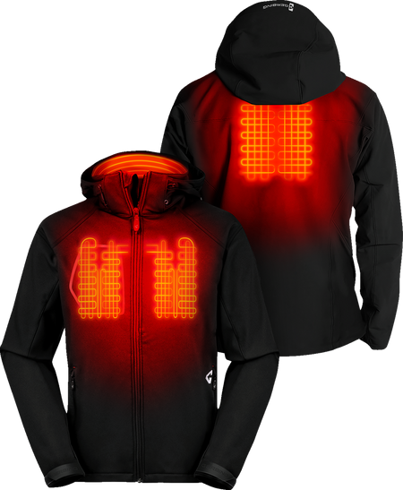 Gerbing Heated Clothing Mens 7V Torrid Softshell Heated Jacket 2.0 - Black