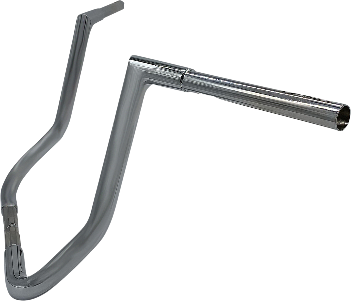 FBI Fat Baggers 1-1/4" EZ Flat Top Handlebars for Harley-Davidson FLH/X '86-'22 - Chrome / 14"