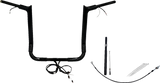 FBI Fat Baggers Wired 1-1/2" Pointed Top Handlebar Kits for FLH/X '21-'22 - Black / 16"