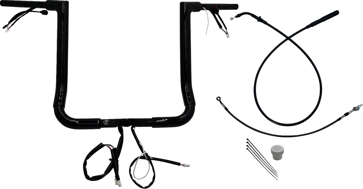 FBI Fat Baggers Wired 1-1/2" Flat Top Handlebar Kits for FLH/X '23-'26 - Black