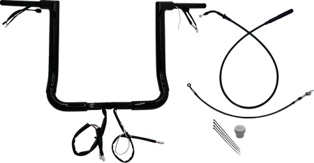 FBI Fat Baggers Wired 1-1/2" Flat Top Handlebar Kits for FLH/X '23-'26 - Black