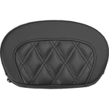 Saddlemen Mini Contour Sissy Bar Pad, Carbon Fiber Lattice Stitch, Harley-Davidson