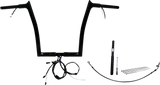 FBI Fat Baggers Wired 1-1/4" Pointed Top Handlebar Kits for 21-23 FLTRXS/ST - Black / 14"