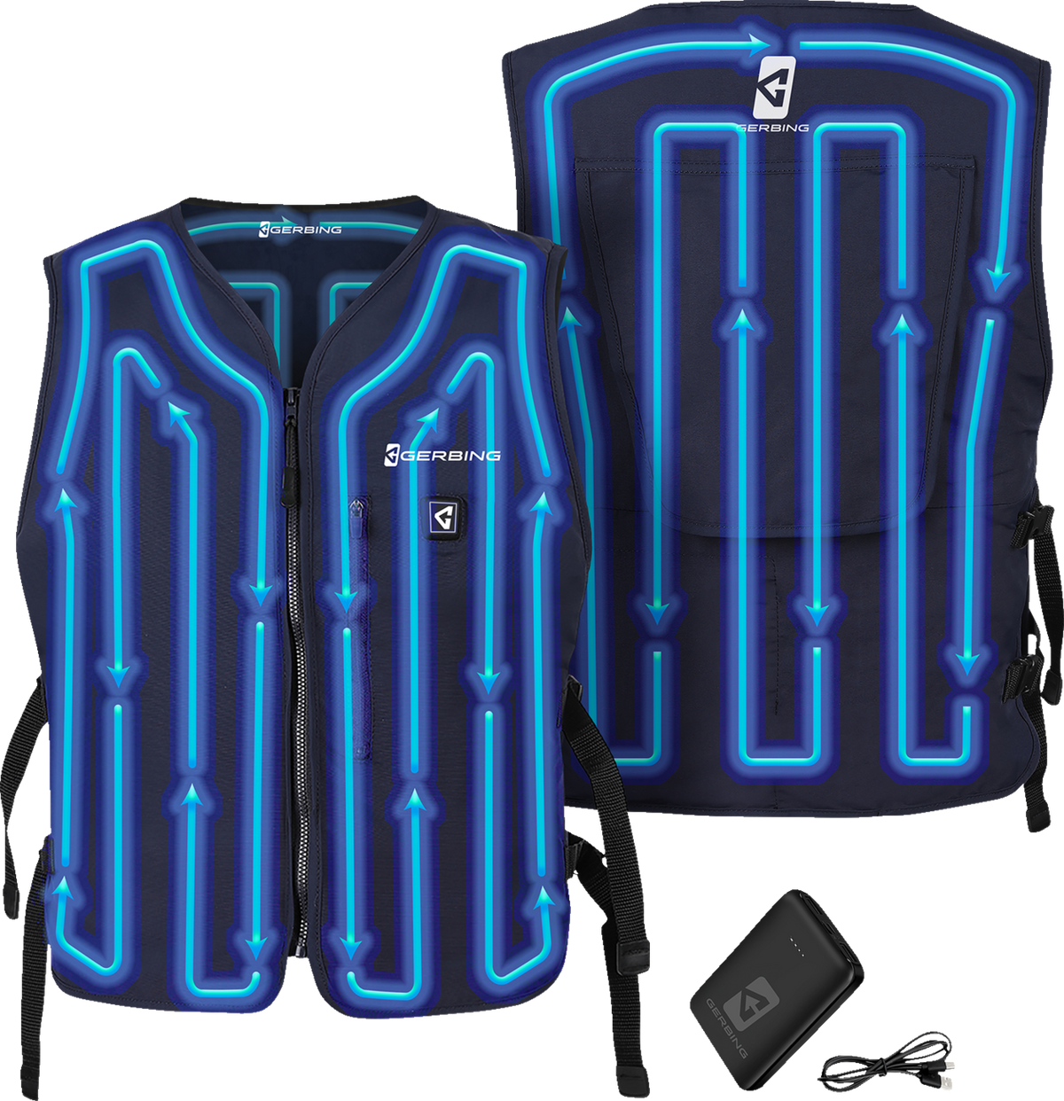 Gerbing Heated Clothing 5V Touch Button Circulatory Cooling Vest - Blue