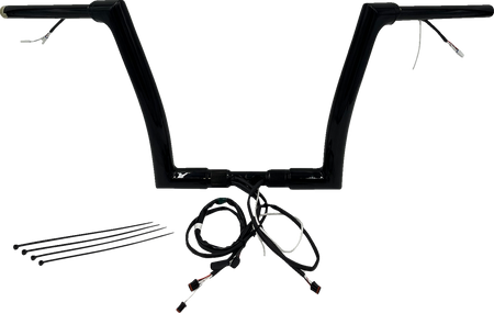 FBI Fat Baggers Wired 1-1/2" Flat Top Handlebar Kits for FLTR '15 - Black / 12"