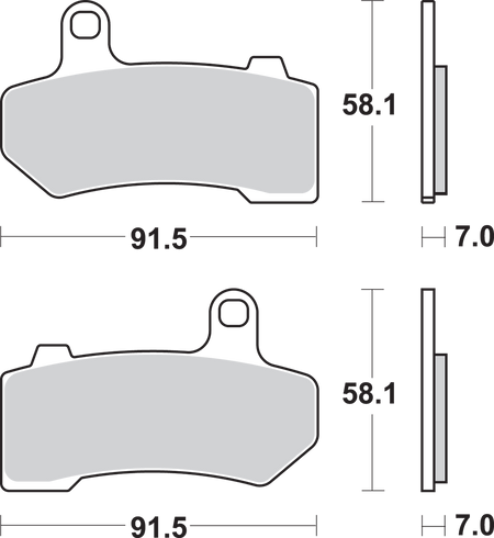 SBS Street Excel Sintered Brake Pads for 1984-2025 Harley-Davidson Touring / Softail / Dyna / FXR / Sportster / Pan America / V-Rod / FX Super Glide / LiveWire